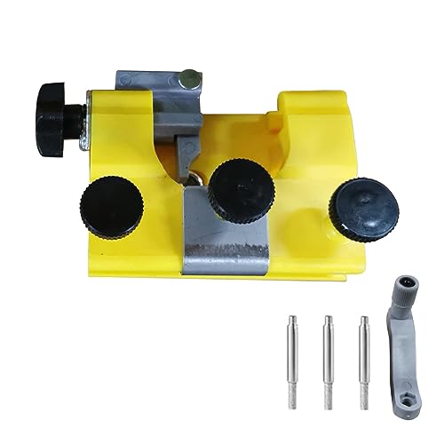 Chain Sharpening Tool, Easy Operation 3Pcs Burr Rods Electric Chain Sharpener 30° Rake Angle for Woodworking Projects