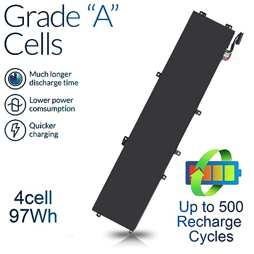 97WH 6GTPY Battery Compatible with Dell XPS 15 7590 9560 9570 9550 15-9560-D1745 15-9560-D1845T 15-9570-D1941T Vostro 7500 Precision 5520 5530 5540 M5510 Workstation Series P56F002 P56F001 P56F 11.4V