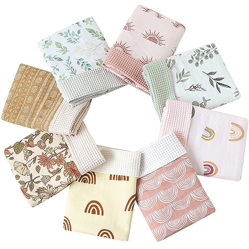 YourFavorite | Baby Blankets Muslin Swaddle Newborn Swaddle Double-Sided Neutral Receiving Blanket Muslin Front Waffle Back Security Crib Small Blanket (Teddy Bears)