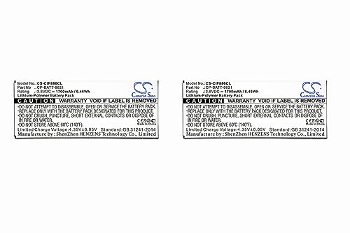 (2 Pack) XSP Battery for Cisco 8800 PN 74-102376-01 CP-BATT-8821 GP-S10-374192-010H 1700mAh