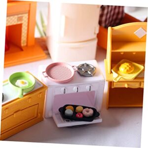 ibasenice 8 Pcs Mini Baking Dish Mini Miniatures Decorative Tray Miniature Furniture Baking Tray Kitchenware Miniature Steak Kitchen Utensils Props Ornaments Alloy Baking Tray Prop