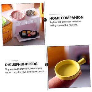 ibasenice 8 Pcs Mini Baking Dish Mini Miniatures Decorative Tray Miniature Furniture Baking Tray Kitchenware Miniature Steak Kitchen Utensils Props Ornaments Alloy Baking Tray Prop