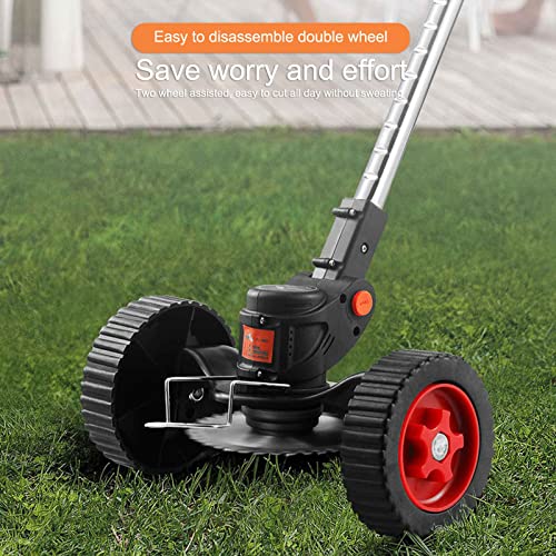 Portable Smart Wireless Electric Lawn Mower Outdoor with Lithium Battery Charger Folding Grass Cutter Garden Tools - (Style: A, Color: Without Scroll Wheel, Plug Type: US)