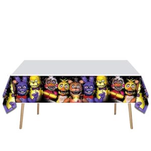 41pcs Birthday Party Supplies For Five Nights at Freddy's, 20Plates + 20 Napkin + 1Tablecloth，Party Decorate Supplies For Five Nights at Freddy's