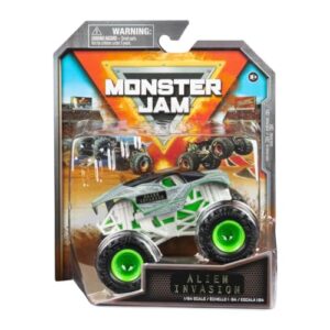 monster jam 2023 spin master 1:64 diecast truck series 31 steel reveal alien invasion