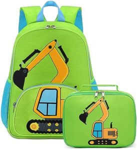 loidou toddler backpack boys 15 inch kids preschool kindergarten school backpack with lunch bag book bag for daycare nursery travel，fits 3 to 8 years old