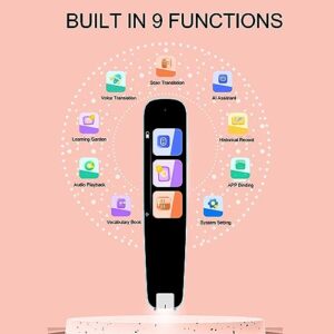 Smart Scanner Pen Language Translator Real Time Point to Read Electronic Dictionary Intelligent AI Scanning Literacy English Learning Scanning Pen Built in Battery