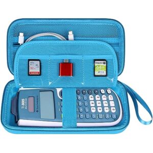 bovke carrying case for texas instruments ti-30xs multiview/ti-34 multiview/ti-36x pro scientific calculator, extra mesh pocket for usb cables pens other school supplies, blue