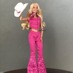 NauticalMart Pink Doll The Movie Collectible Doll Margot Robbie as in Pink Western Outfit