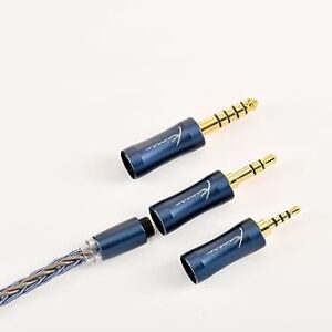 HiFiGo Kinera Ace 2.0 Modular Upgrade Earphone Cable, IEMs Replaceable 8-Strand Silver-Foil & Copper Alloy Wire Cable with 2.5mm/3.5mm/4.4mm Plug (0.78 2PIN)