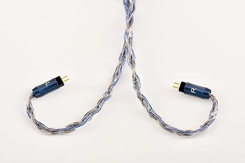 HiFiGo Kinera Ace 2.0 Modular Upgrade Earphone Cable, IEMs Replaceable 8-Strand Silver-Foil & Copper Alloy Wire Cable with 2.5mm/3.5mm/4.4mm Plug (0.78 2PIN)