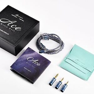 HiFiGo Kinera Ace 2.0 Modular Upgrade Earphone Cable, IEMs Replaceable 8-Strand Silver-Foil & Copper Alloy Wire Cable with 2.5mm/3.5mm/4.4mm Plug (0.78 2PIN)