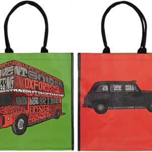 Premier Life Store London Souvenir Routemaster Red Bus & Black Cab Shopping Bag UK Britain England Gift