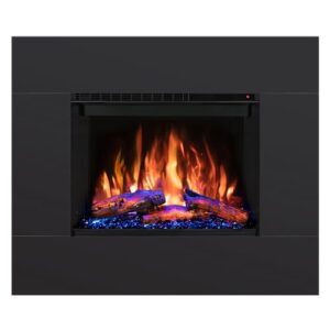 modern flames redstone traditional 26" built-in electric fireplace - hybrid-fxtm flame technology - multi-color flames - with remote control - rs-2621