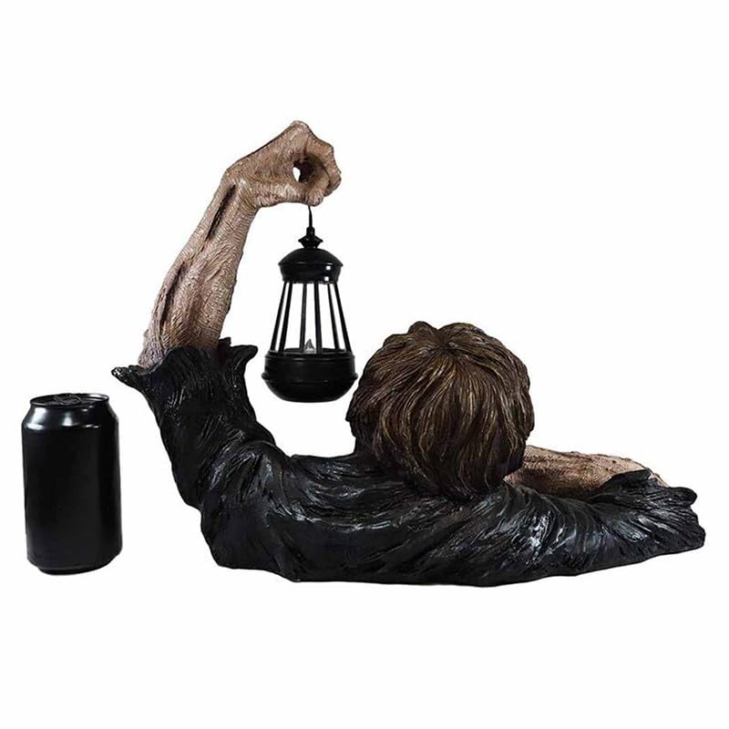 2023 Halloween Decorations Zombie with Solar Led Lantern,Resin Zombie Garden Statue Decoration for Halloween Graveyard Decor Halloween Decorations for Patio Yard Holiday Garden