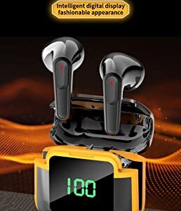 WesTch Earbuds Wireless Bluethooth 5.3 Headphones HiFi Stereo in-Ear Earphones with Touch Control Type-C Charging Case Built-in Microphone IPX4 Waterproof Headsets (Black)