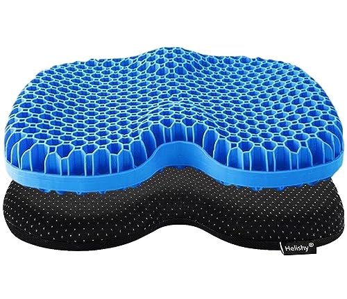 Kayak Gel Seat Cushion(Super Large & Thick), Anti Slip Waterproof Kayak Seat Pad for Ocean Kayak, Pedal Kayak, Canoe and Boat, Gel Kayak Cushion Soft & Breathable, Kayak Accessories for Fishing Kayak