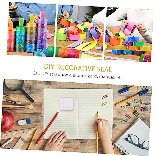 TEHAUX 2pcs Seal Hand Decor Bling Decor Ink Wooden Ink Stamp Planner Wooden for Crafting Wooden Scrapbook Seal DIY Seal Retro Scrapbook Stamp Automatic Rubber Combo Plate