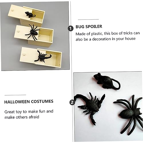 Amosfun Halloween Toy 3 Pcs Box Halloween Manipulative Props Kid Toy Kid Gifts Halloween Props Spider Surprise Secret Money Box Kids Prank Boxes Kids Joke Toy