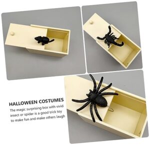 Amosfun Halloween Toy 3 Pcs Box Halloween Manipulative Props Kid Toy Kid Gifts Halloween Props Spider Surprise Secret Money Box Kids Prank Boxes Kids Joke Toy