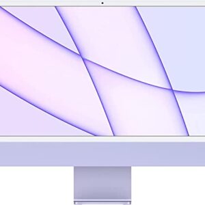 Apple 2021 iMac M1 chip 8-core CPU (24 inch, 8GB RAM, 512GB) (QWERTY English) - Purple (Renewed Premium)