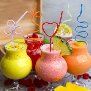 30 Pcs Crazy Straws, 10 Assorted Colorful Silly Straws for Kids, Reusable Silly Straws for Kids, Great for Parties and Birthday Party
