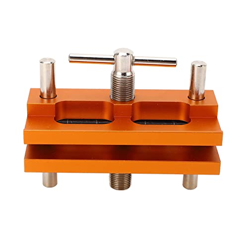 Drilling Guide, Self Centering Dowel Jig Kit Aluminum Alloy Orange 4 Holes Width Capacity Drill Positioner Adjustable Hand Tools, Drilling Holders