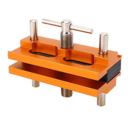 Drilling Guide, Self Centering Dowel Jig Kit Aluminum Alloy Orange 4 Holes Width Capacity Drill Positioner Adjustable Hand Tools, Drilling Holders