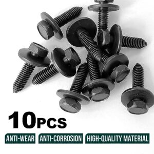 10pcs M6 1.0 X 25mm Metric Hex Head Sems Bolts Body Bolts Screw Compatible with GMC Buick Chevrolet Cadillac 11503834, 20351035