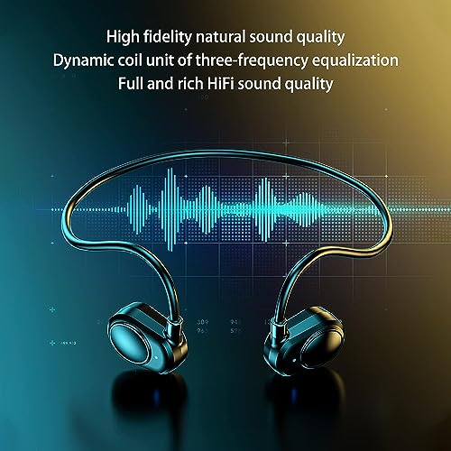 Taanimo Premium Bone Conduction Headphones Open-Ear Sport Headphones — Noise Cancelling Earphones - Built-in Mic Sweat Resistant Earphones Headset