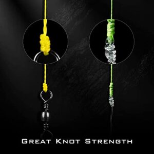 KastKing Superpower Braided Fishing Line & Hammer Braid Fishing Line Chartreuse, 4 Strand, 15LB, 300Yds