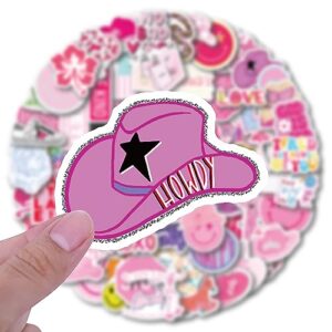 UBOFUGS 110PCS Preppy Vinyl Sticker Party Supplies Vinyl Waterproof Sticker Aesthetic Stickers Decor Pink Party Mobile Phone Stickers for Laptop Water Bottle