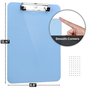 Mr. Pen- Plastic Clipboard, 12.5” x 9”, Cyan Blue, Clipboards for Kids & Adults, Clipboards Plastic, Clip Board, Teacher Clipboard, Kids Clipboard, Cute Clipboard, Plastic Clipboards