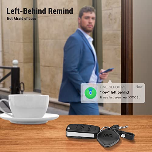 Key Finder, Bluetooth Tracker Locator Pairs with Apple Find My, Item Finder for Keys,Wallet,Pets and Suitcase, 400ft Range Smart Tracker Tags,iOS only (NOT Compatible with Android), Black&White 4Packs