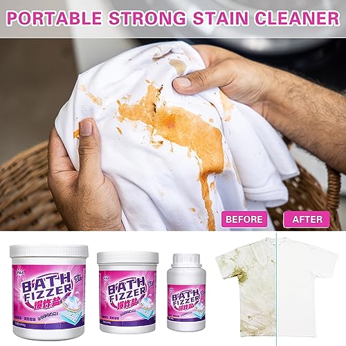 Active Explosive Salt Clothing Cleaning Powder, Ultra White Laundry Powder Detergent, Color Bleaching Powder, Active Enzyme Laundry Stain Remover, Fast and Efficient, Powerful Washing Powder (260g)