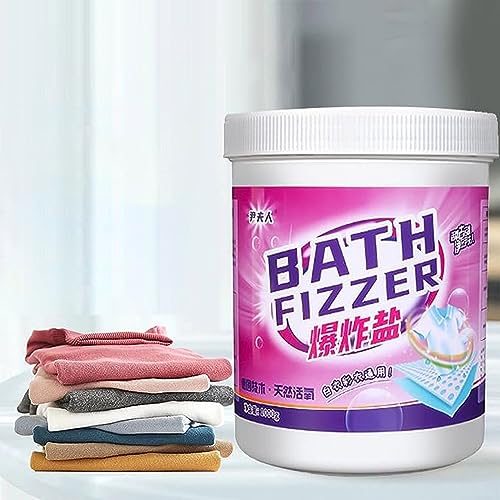 Active Explosive Salt Clothing Cleaning Powder, Ultra White Laundry Powder Detergent, Color Bleaching Powder, Active Enzyme Laundry Stain Remover, Fast and Efficient, Powerful Washing Powder (260g)