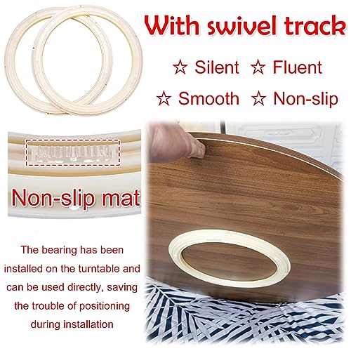 Lazy Susan Round Dining Table Swivel Plate, 360° Rotating Silent Smooth Wooden Turntable, Large Tabletop Rotating Serving Tray, Diameter Ø 20" 24" 28" 32" 36" 39"