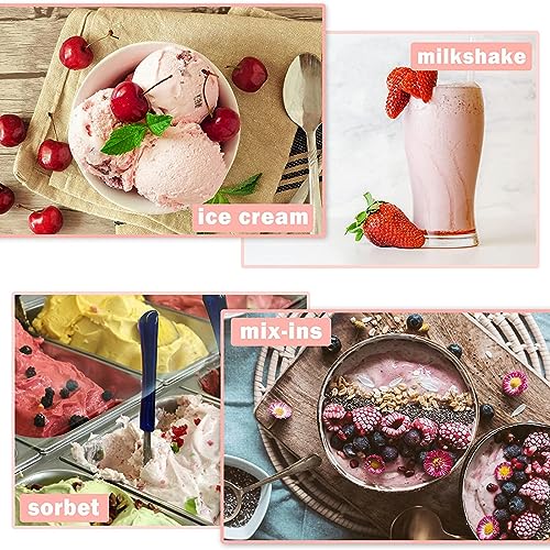 EVANEM 2/4/6PCS Creami Deluxe Pints, for Ninja Creami Accessories,16 OZ Ice Cream Container Bpa-Free,Dishwasher Safe Compatible NC301 NC300 NC299AMZ Series Ice Cream Maker,Pink+Gray-4PCS