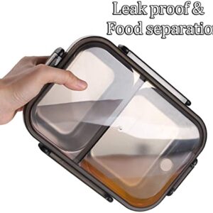 LANSKYWARE 2 Compartments Bento Lunch box with Insulated Lunch Bag and Portable Utensils, Stainless Steel Food Lunch Containers for Adults Men Women 3PCS Corn Peeler, Corn Peeler for Corn on the Cob,