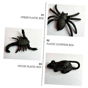 TOYANDONA Wood Toys Spider Trick 1 Set 6Pcs Manipulative Props Prank Toy Toys Gifts for Handmade Fun Practical Surprise Surprise Toys Spider Toys Plastic Gift Box Manual Wooden Toys