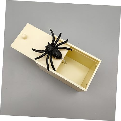 TOYANDONA Wood Toys Spider Trick 1 Set 6Pcs Manipulative Props Prank Toy Toys Gifts for Handmade Fun Practical Surprise Surprise Toys Spider Toys Plastic Gift Box Manual Wooden Toys