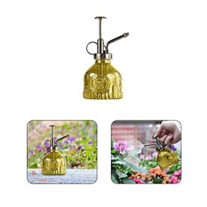 Flat Sprinkler Gardening Glass Retro Spray Watering Watering Air Pressure Can Can Watering Patio & Garden (Yellow, One Size)