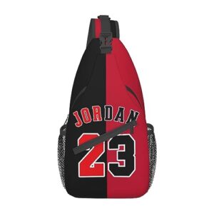 POYOMUK Number 23 Jordan Sling Bag Women Men Backpack Crossbody Bag Adjustable Daypack