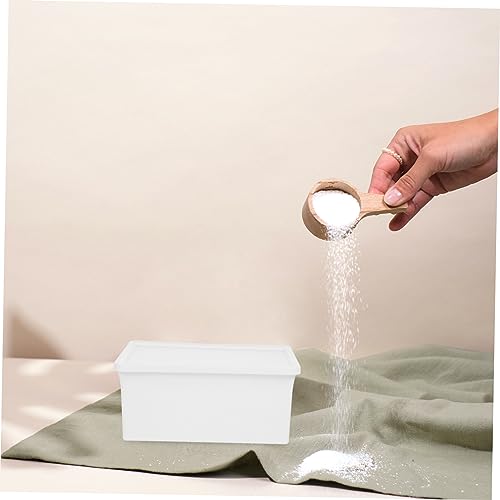 SOESFOUFU Box Sheet laundry storage box scent beads container Laundry Beads Container storage container laundry powder bin Large Capacity Bucket drawer plastic white washing powder