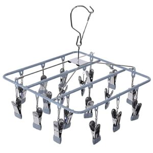 jerss drying rack hanger pants clip windproof clothes 18 clip silver home underwear clip sock rack 18 clips non slip stainless steel with outfit clip fastener for dry holder hook