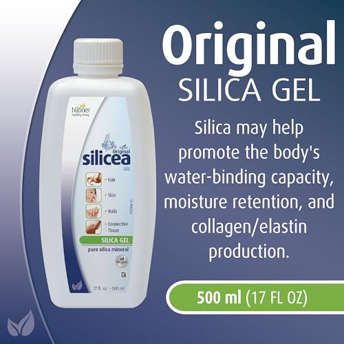 Hubner Original Silicea Gel 17 fl oz / 500 ml for Hair, Skin, Nails, and Connective Tissue, Pure Colloidal Silica Gel Formula, No Additives or Preservatives