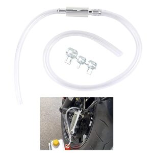 KIFIDAN Motorcycle Brake Bleeder Hose,One Way Check Valve Brake Fluid Bleeder Kit with Tube & Clamp,Universal Motorcycle Accessories Brake System Bleeding Tools for Clutch,Hydraulic Brake