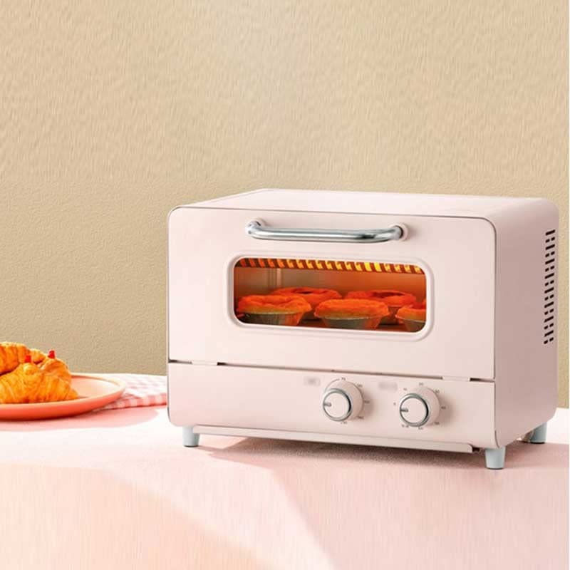 FZZDP Electric Oven Pink Household Small Oven Capacity Multifunction Baking Mini Air Toaster Oven Electric Oven for Baking