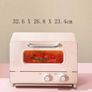 FZZDP Electric Oven Pink Household Small Oven Capacity Multifunction Baking Mini Air Toaster Oven Electric Oven for Baking