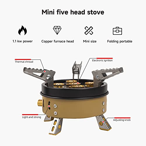 11000W Windproof Camping Stove Portable Outdoor Camping Furnaces Foldable Camping Burners Backpacking Stove Windproof Stove